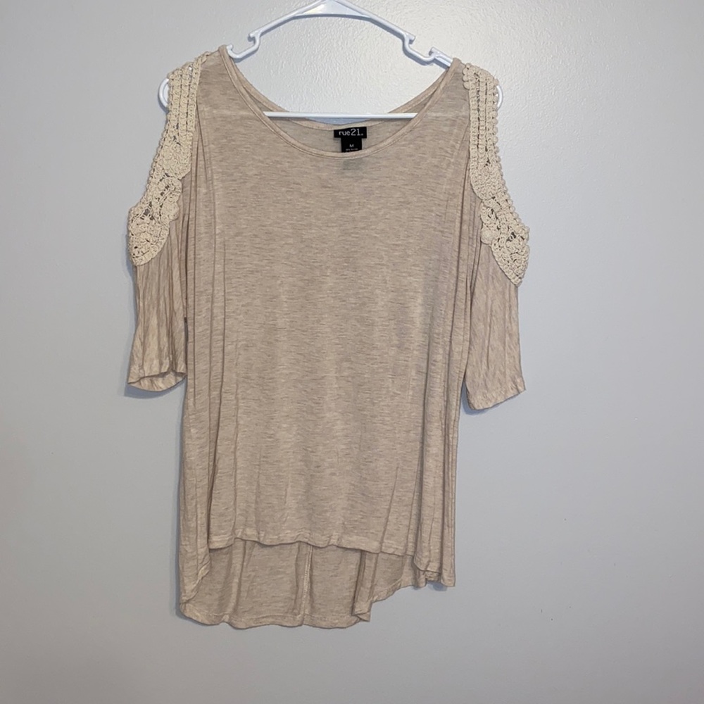 Rue 21 size medium quarter arm length off the shoulder shirt